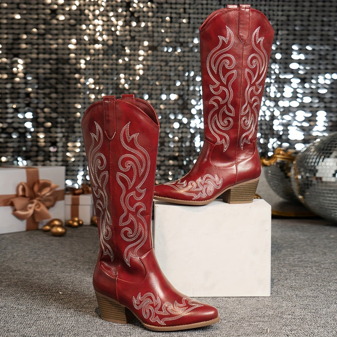 Sharina - Slip-on Retro Cowboy Boots